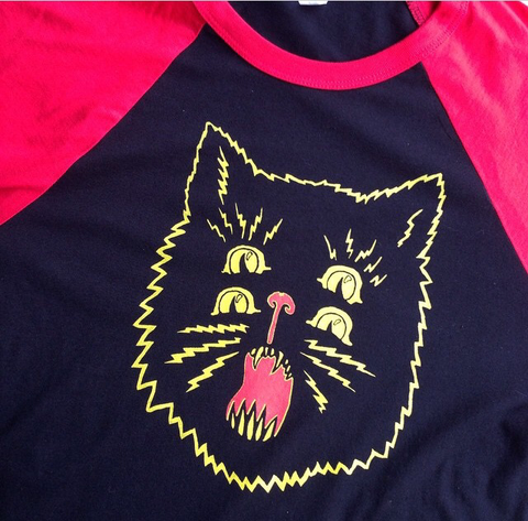 Electric Kitty Baseball Tee