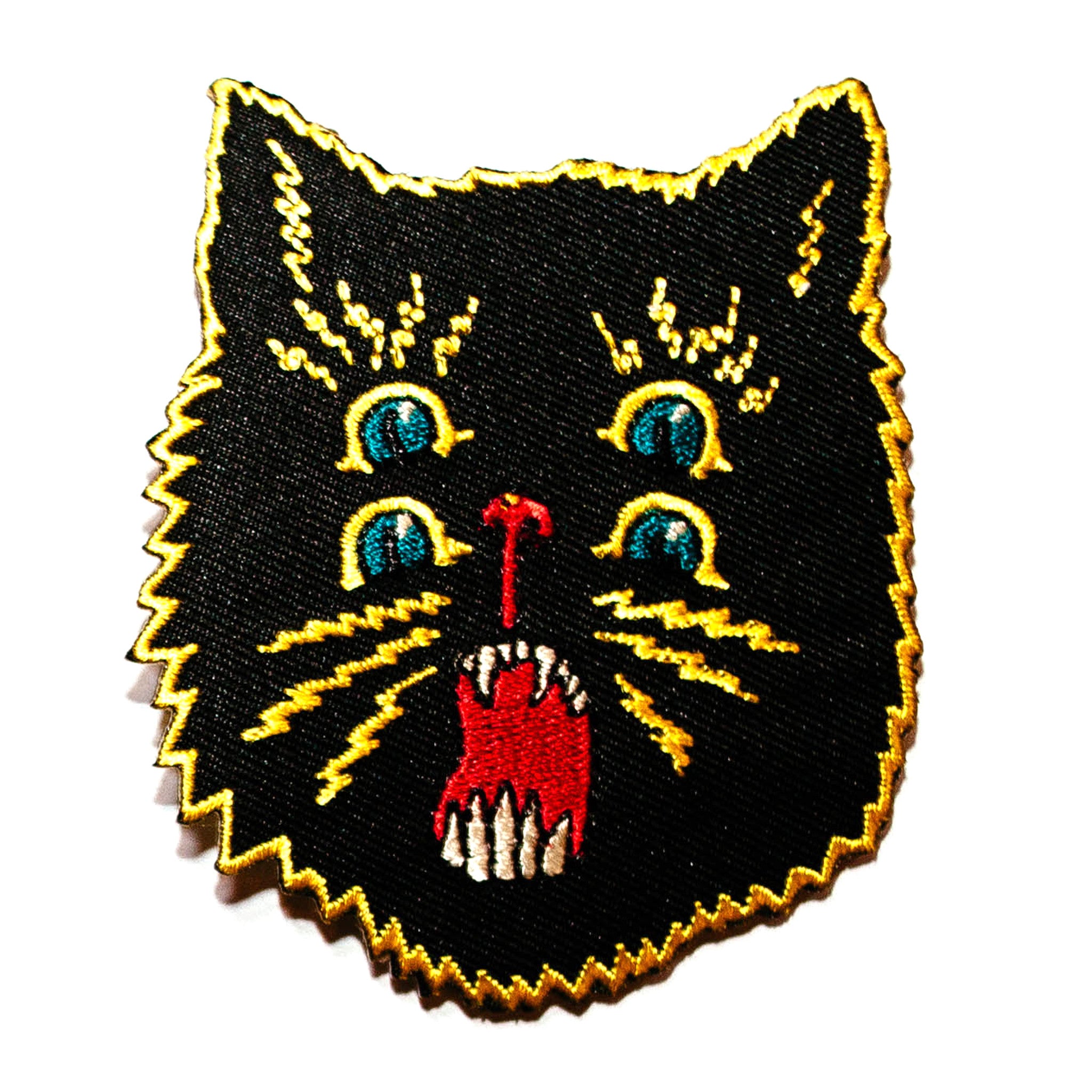 Too Many Cats in a Box Multi-Color Embroidered Iron-On Patch